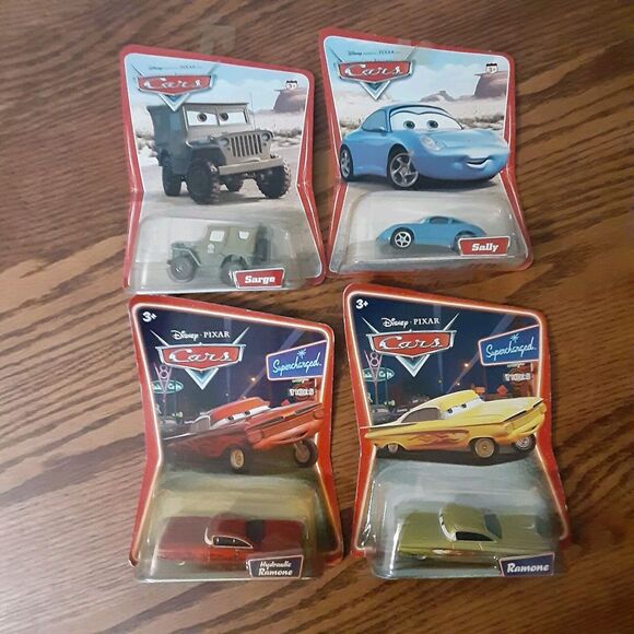 Disney Pixar Cars Diecast Cars Lot Of 4 Sally Sarge Ramone Hydraulic Ramone - Picture 1 of 9